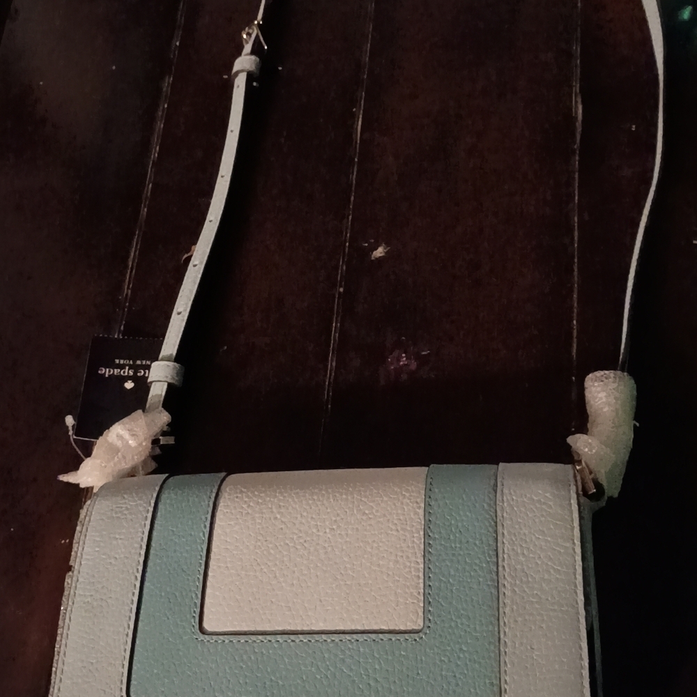 Kate Spade Light Blue and White Crossbody Bag